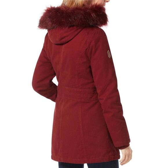 Free Country Womens Attached Faux-Fur Hood Parka Coat Size XL - Picture 2 of 3